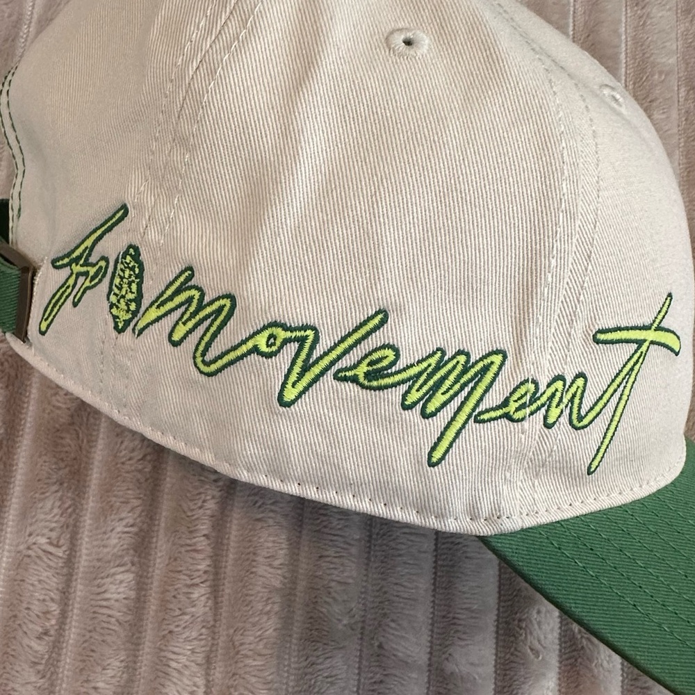 NWT FREE PEOPLE FP Movement Double Hitter Baseball Hat In Green Combo